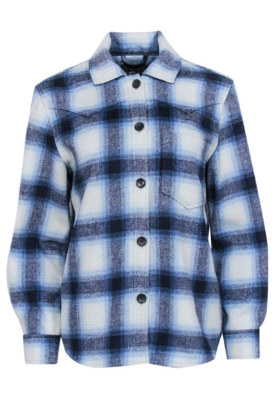 Current Boutique-Rails - Navy, Blue, & White Plaid Shirt Jacket Sz XS