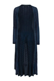 Current Boutique-Ralph Lauren - Navy Silk Long Cardigan Sz S