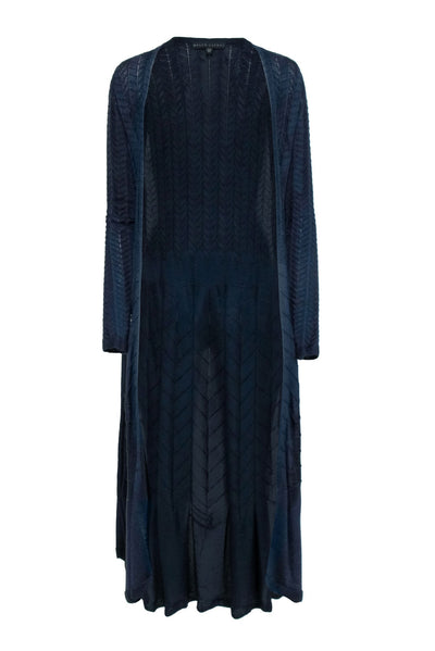 Current Boutique-Ralph Lauren - Navy Silk Long Cardigan Sz S