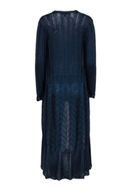 Current Boutique-Ralph Lauren - Navy Silk Long Cardigan Sz S
