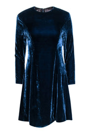 Current Boutique-Ralph Lauren - Teal Velvet Long Sleeve Dress Sz 6