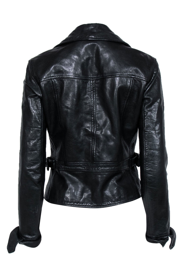 Current Boutique-Polo Ralph Lauren - Black Leather Moto Jacket Sz 4