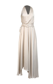 Ramy Brook - Champagne Sleeveless " Brynne" Belted Dress Sz M - Current Boutique