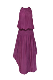 Ramy Brook - Purple Sleeveless Smocked Waist Dress Sz M - Current Boutique