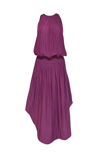 Ramy Brook - Purple Sleeveless Smocked Waist Dress Sz M - Current Boutique