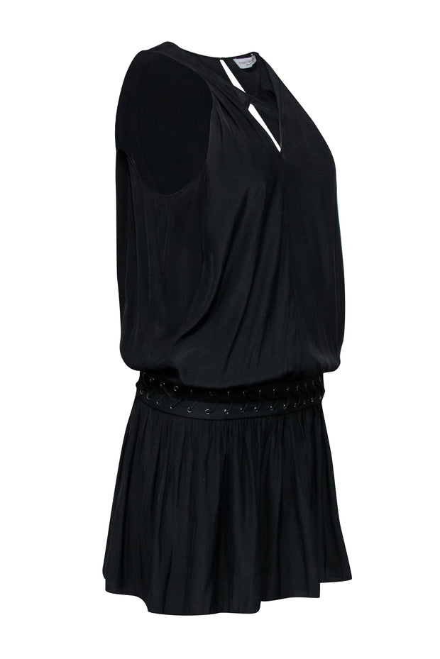 Current Boutique-Ramy Brook - Black Lace-Up Drop Waist "Kara" Dress Sz S