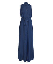 Current Boutique-Ramy Brook - Navy Pleated "Caroline" Maxi Dress Sz M