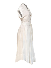 Current Boutique-Ramy Brook - White Textured Midi Shirtdress Sz XS