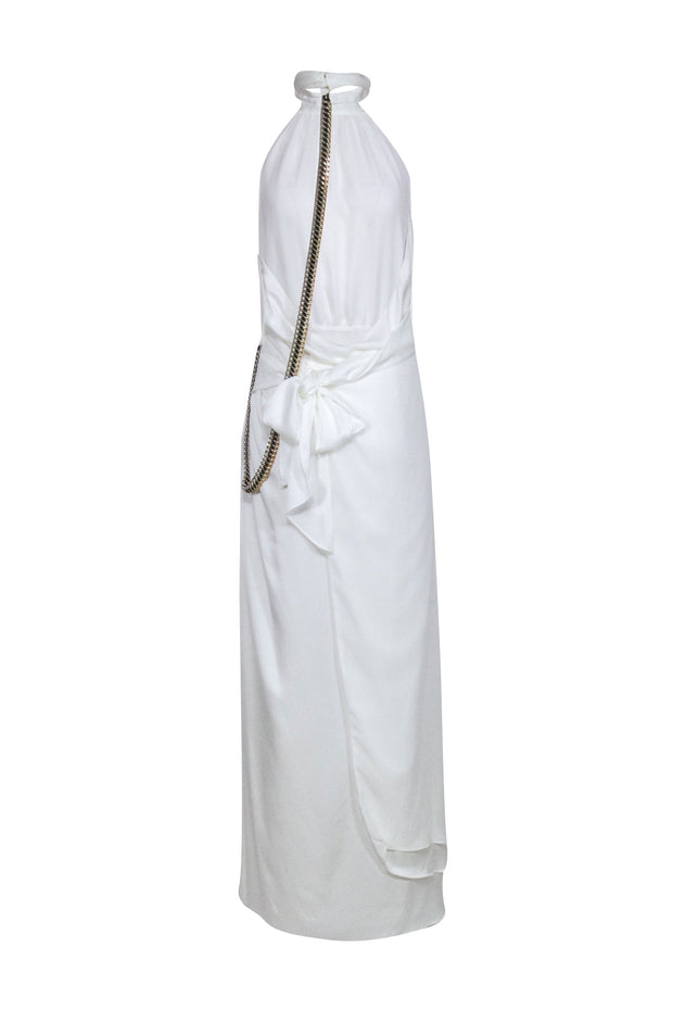 Current Boutique-Ramy Brook - Ivory High-Neck “Daphne” Dress Sz 10