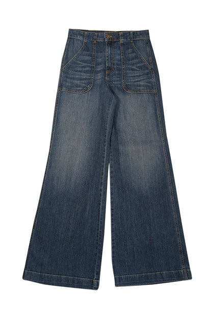 Ramy Brook - Medium Wash Wide Leg "Theodora" Jeans Sz 8 - Current Boutique