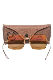 Current Boutique-Ray-Ban - Gold Square Frames w/ Orange Tint Lenses