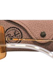 Current Boutique-Ray-Ban - Gold Square Frames w/ Orange Tint Lenses