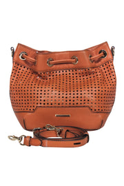 Current Boutique-Rebecca Minkoff - Tan Perforated Leather Bucket Bag