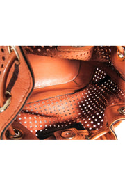 Current Boutique-Rebecca Minkoff - Tan Perforated Leather Bucket Bag