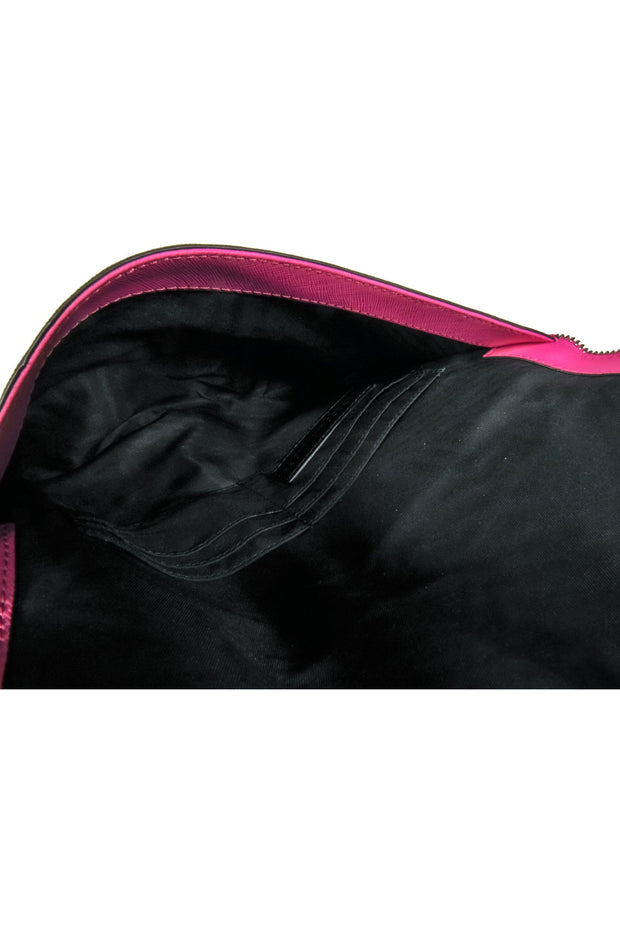 Current Boutique-Rebecca Minkoff - Hot Pink Envelope Clutch w/ Zipper Trim