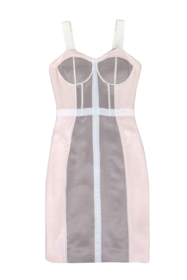 Current Boutique-Rebecca Minkoff - Blush Pink, Grey, & White Cocktail Dress Sz 0