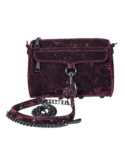 Current Boutique-Rebecca Minkoff - Purple Crushed Velvet Crossbody Bag