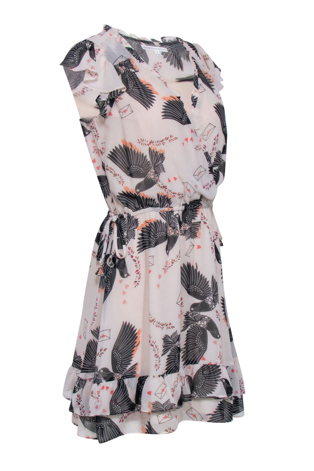 Current Boutique-Rebecca Minkoff - Blush Pink w/ Bird Print Dress Sz 2