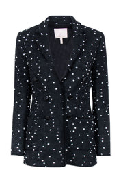 Current Boutique-Rebecca Taylor - Black & White Boucle Dot Tweed Blazer Sz 0