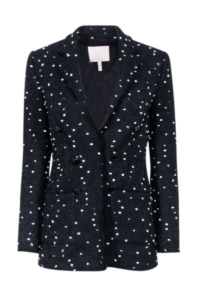 Current Boutique-Rebecca Taylor - Black & White Boucle Dot Tweed Blazer Sz 0