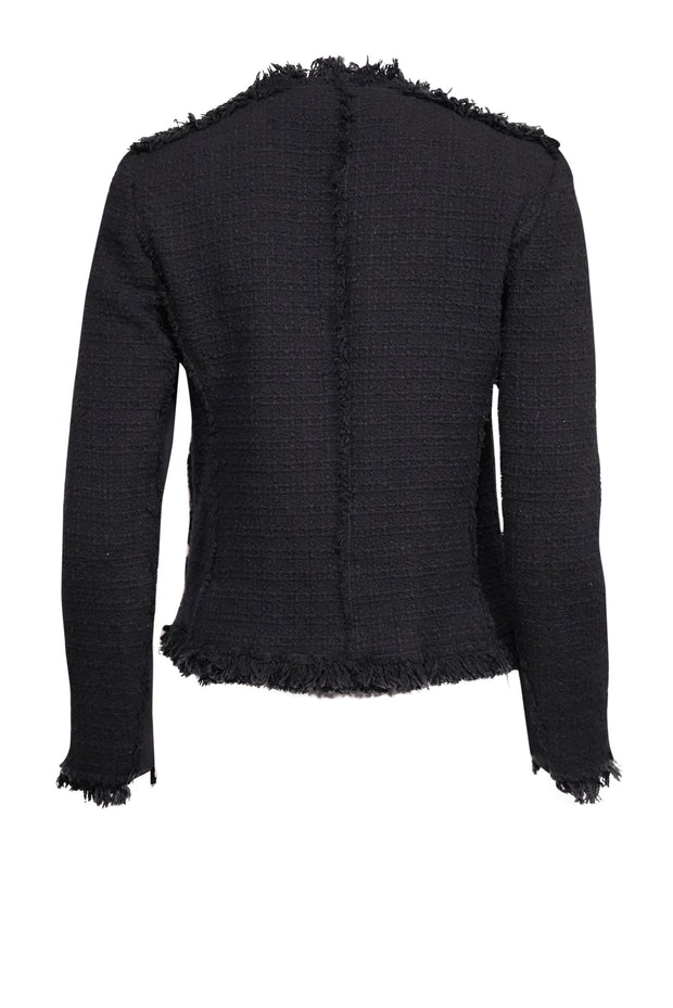 Current Boutique-Rebecca Taylor - Black Tweed Blazer w/ Silver-Tone Hardware Sz 8