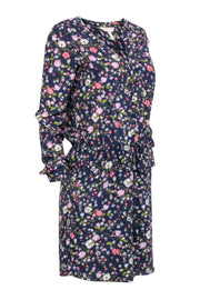 Current Boutique-Rebecca Taylor - Navy & Multicolor Floral Print Dress Sz 00