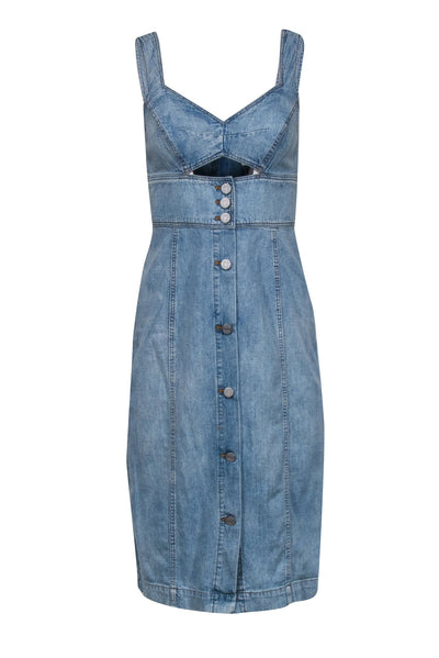 Current Boutique-La Vie - Medium Wash Chambray Zip-Up Dress Sz XS