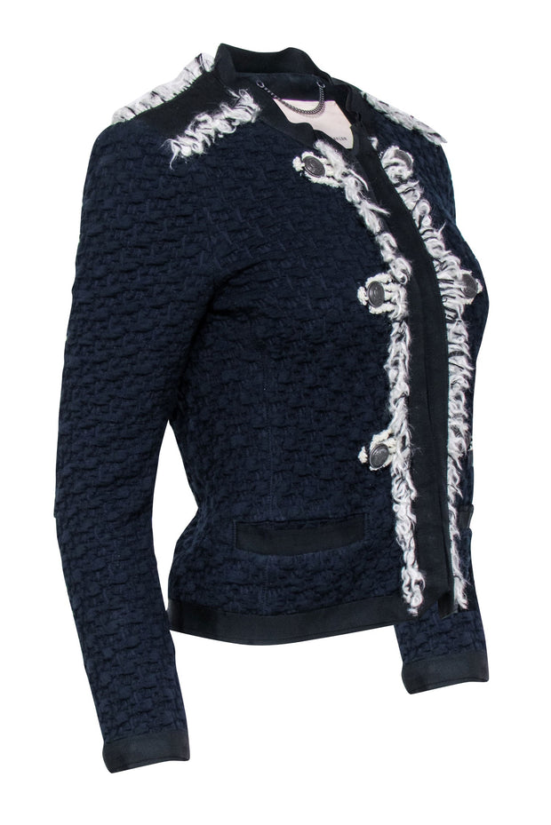 Current Boutique-Rebecca Taylor - Navy "Lana" Tweed Jacket Sz 4