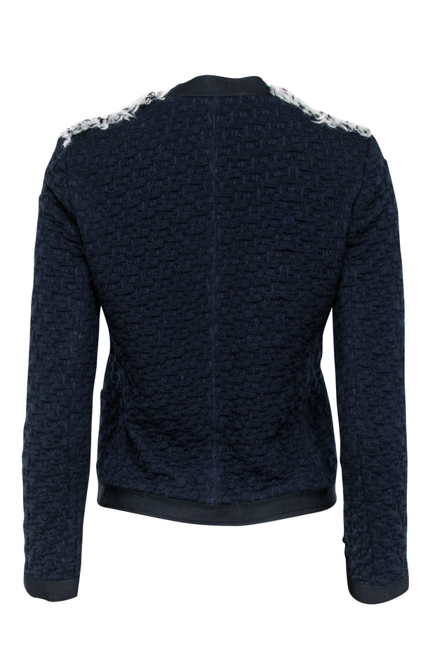 Current Boutique-Rebecca Taylor - Navy "Lana" Tweed Jacket Sz 4