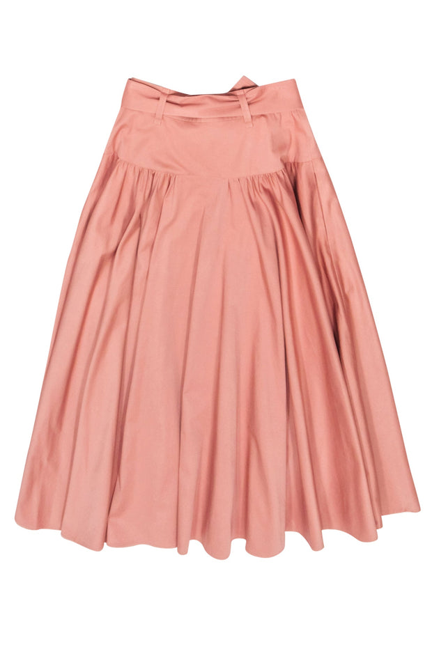 Current Boutique-Rebecca Taylor - Mauve Button Front Mid Maxi Skirt Sz 4