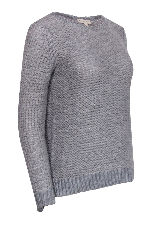 Current Boutique-Rebecca Taylor - Grey & Light Pink Blend Knit Sweater Sz S