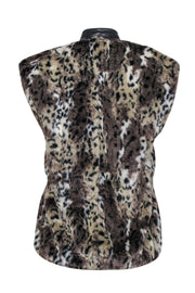 Current Boutique-Rebecca Taylor - Leopard Print Faux Fur Vest Sz 2