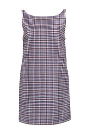 Current Boutique-Rebecca Taylor - Maroon & Blue Plaid Sleeveless Dress Sz 4