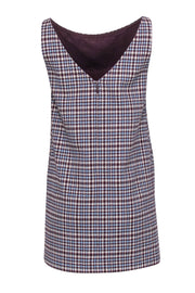 Current Boutique-Rebecca Taylor - Maroon & Blue Plaid Sleeveless Dress Sz 4