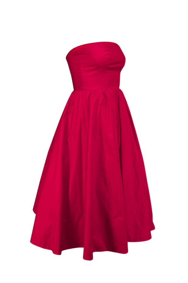 Current Boutique-Reformation - Red Strapless "Buttercup" Dress Sz 4