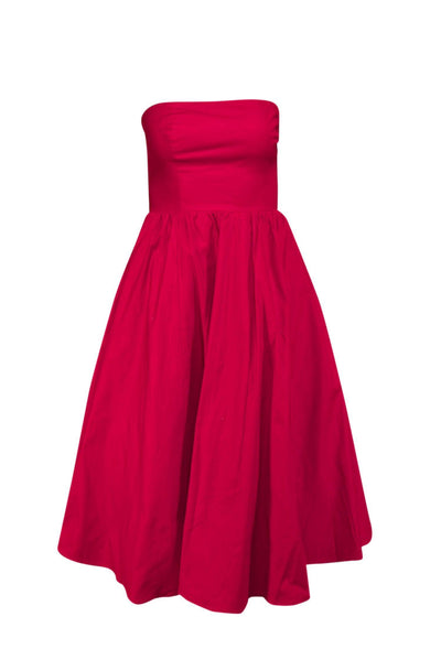 Current Boutique-Reformation - Red Strapless "Buttercup" Dress Sz 4
