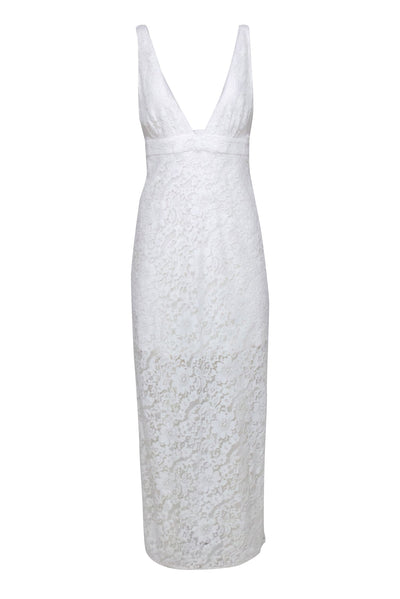 Current Boutique-Reformation - Ivory Lace Sleeveless Midi Dress Sz 6