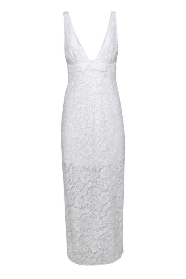 Current Boutique-Reformation - Ivory Lace Sleeveless Midi Dress Sz 6