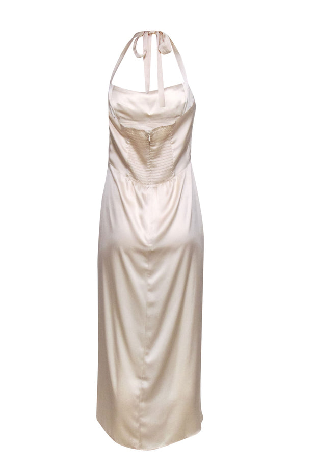 Current Boutique-Reformation - Cream “Solana” Satin Halter Dress Sz 10
