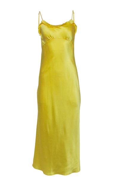 Current Boutique-Reformation - Yellow Silk “Aribella” Midi Dress Sz S