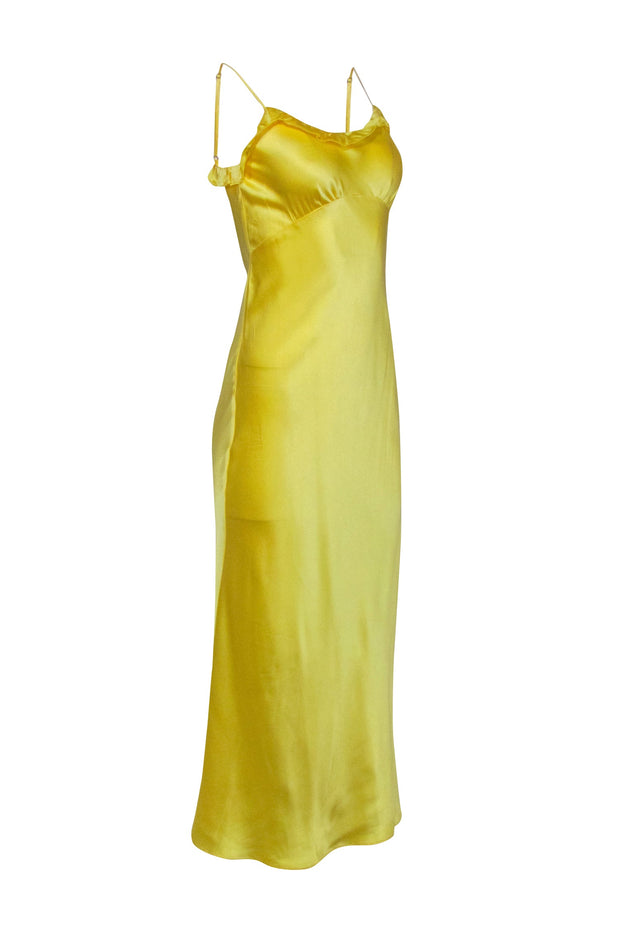 Current Boutique-Reformation - Yellow Silk “Aribella” Midi Dress Sz S