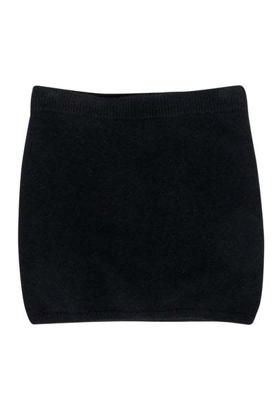 Current Boutique-Reformation - Black Cashmere Mini Skirt Sz M