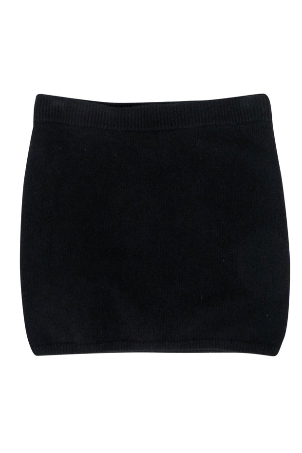 Current Boutique-Reformation - Black Cashmere Mini Skirt Sz M