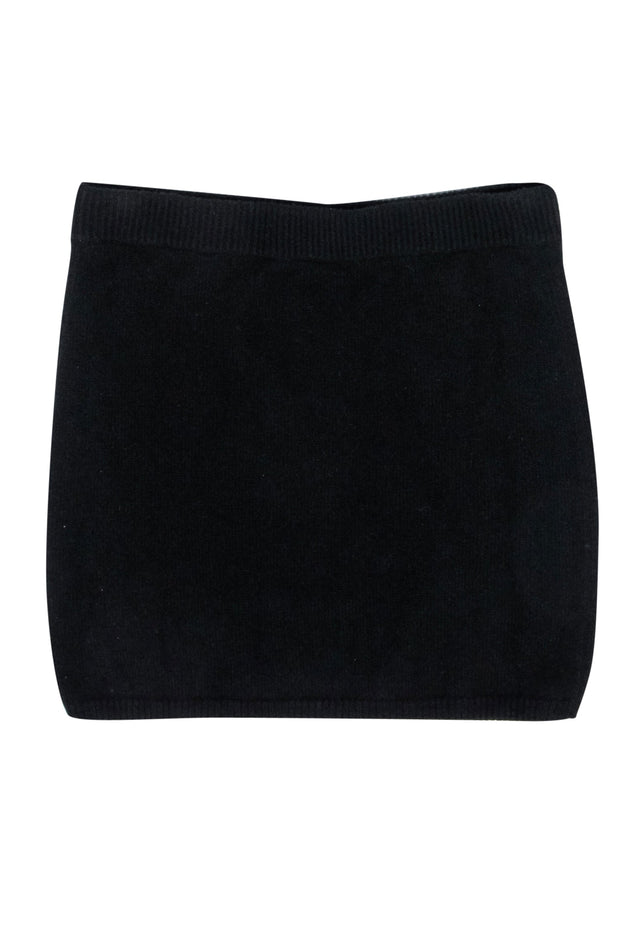 Current Boutique-Reformation - Black Cashmere Mini Skirt Sz M
