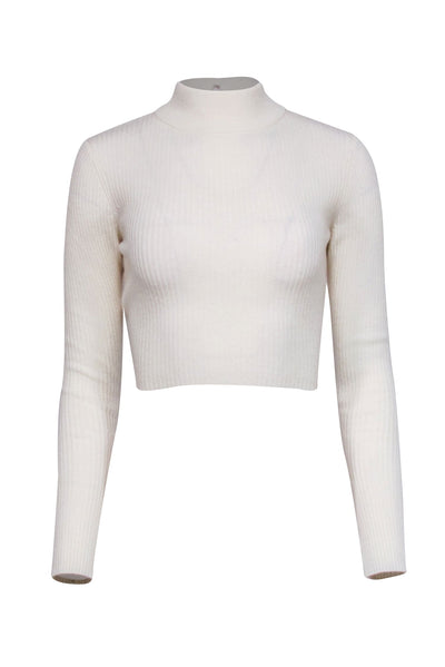 Current Boutique-Reformation - Ivory Recycled Cashmere Blend Open Back Thin Sweater Sz XS