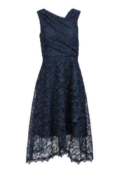 Current Boutique-Reiss - Navy Eyelet Lace Sleeveless Dress Sz 4
