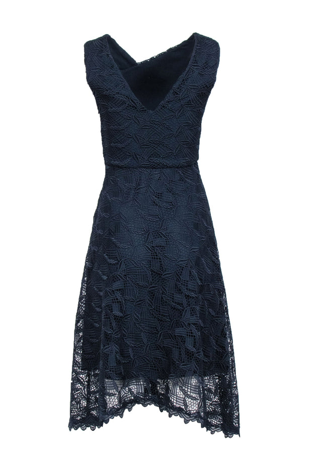 Current Boutique-Reiss - Navy Eyelet Lace Sleeveless Dress Sz 4