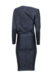 Current Boutique-Reiss - Black Sparkly Dress w/ Asymmetric Neckline Sz XS