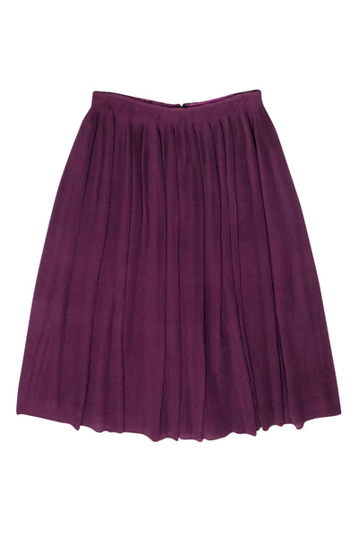 Current Boutique-Reiss - Eggplant Purple Pleated Midi Skirt Sz 4