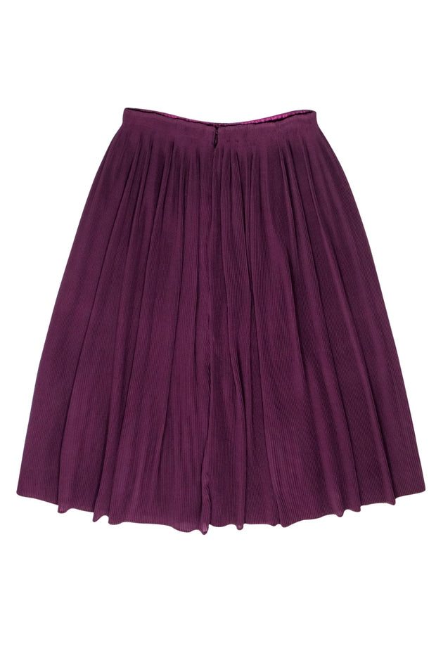 Current Boutique-Reiss - Eggplant Purple Pleated Midi Skirt Sz 4